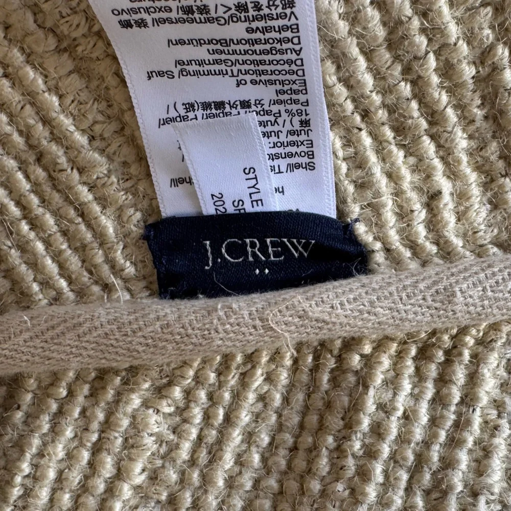 J.Crew Straw Tote Bag - Tan and Cream - Picture 2 of 8